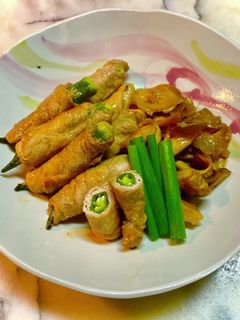 No2781肉巻きオクラと舞茸の照り焼き-レシピのメイン写真