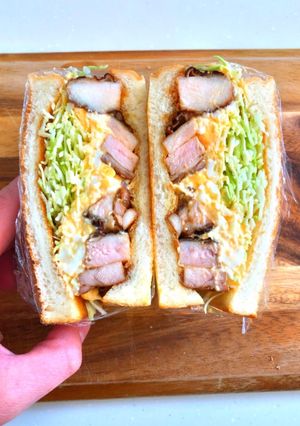照りたまチキンのわんぱくサンド☆-レシピのメイン写真
