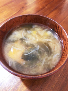 大豆の茹で汁で美味しいかぼちゃの味噌汁-レシピのメイン写真