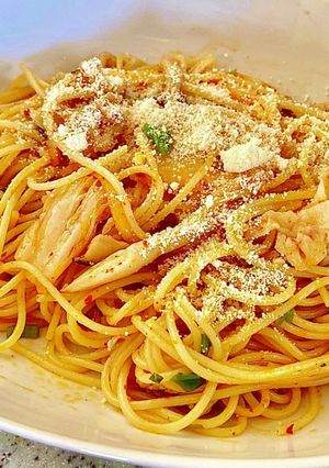 キムチーズ！！スパゲティ　タロの弁当昼飯-レシピのメイン写真