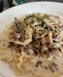レトルトスープ粉で★クリーム系パスタ
