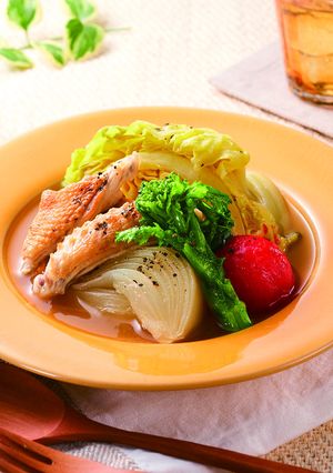 和風だしで！手羽中と野菜のポトフ♪-レシピのメイン写真