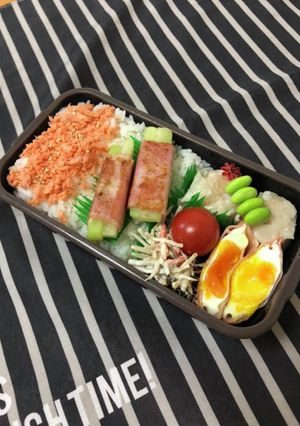 男子高校生弁当2/25ハムエッグ弁当-レシピのメイン写真