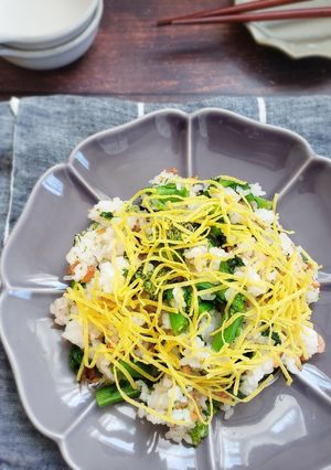 苦くない！菜花と桜えびの混ぜご飯-レシピのメイン写真