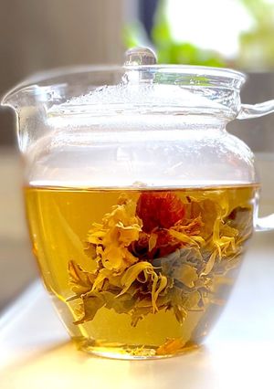 工芸茶を3度楽しむ　飲んで観て使う♡-レシピのメイン写真