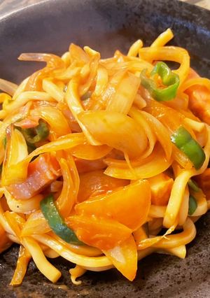 うどんdeナポリタン-レシピのメイン写真