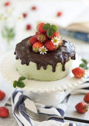 抹茶のショートケーキ　スピルリナ入り-レシピのメイン写真