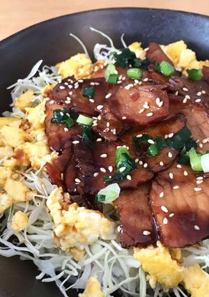 チャーシューと炒り玉子丼-レシピのメイン写真
