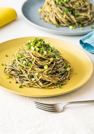 ごま油でおいしさUP♪簡単海苔パスタ-レシピのメイン写真
