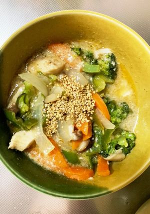胸肉ブロッコリーごまドレ炒め味青椒肉絲風-レシピのメイン写真