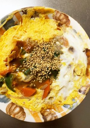 レンジカレールーで甘辛スパイス味豚平焼風-レシピのメイン写真