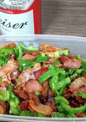 ベーコンとピーマンのチーズ風味炒め-レシピのメイン写真