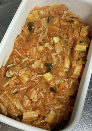 きのことツナのトマト煮込みソース-レシピのメイン写真