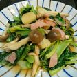 簡単♪小松菜ベーコンしめじのニンニク炒め