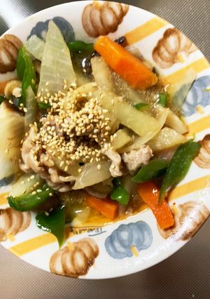 オイスター甘辛炒め味豚こま大根青椒肉絲風-レシピのメイン写真