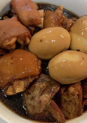 圧力鍋にお任せ　豚足と豚の角煮　黒酢入り-レシピのメイン写真