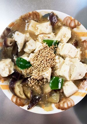 レンジ豚こまワサビソース麻婆豆腐&茄子-レシピのメイン写真