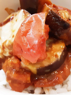ルビートマト活用④ ナスと八丁味噌焼き丼-レシピのメイン写真