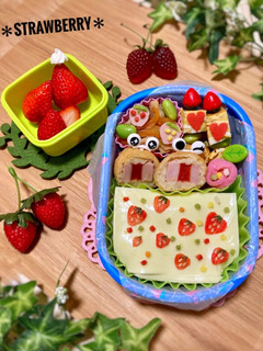 子供が喜ぶ☆イチゴのお弁当☆幼稚園-レシピのメイン写真