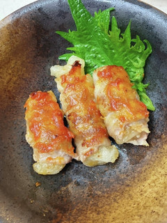 お弁当に☆肉巻き大根もち☆辛味噌焼き-レシピのメイン写真