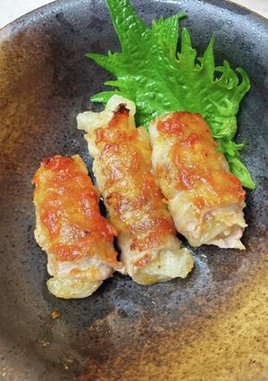 お弁当に☆肉巻き大根もち☆辛味噌焼き-レシピのメイン写真