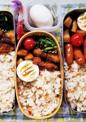 鮭炒飯弁当(2.26)-レシピのメイン写真