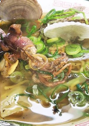 ホタテとイカの無油ラーメン（血ダ1536-レシピのメイン写真