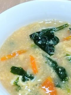 とろふわ~♪ほうれん草のかき玉味噌汁-レシピのメイン写真