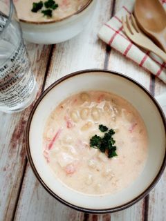大豆とトマトのチーズチャウダー-レシピのメイン写真