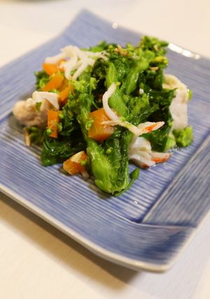 【野菜ソムリエ】花菜とささみの和風和え-レシピのメイン写真