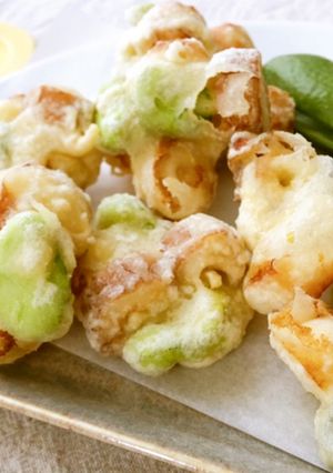 簡単♪そら豆とちくわのミニかき揚げ-レシピのメイン写真