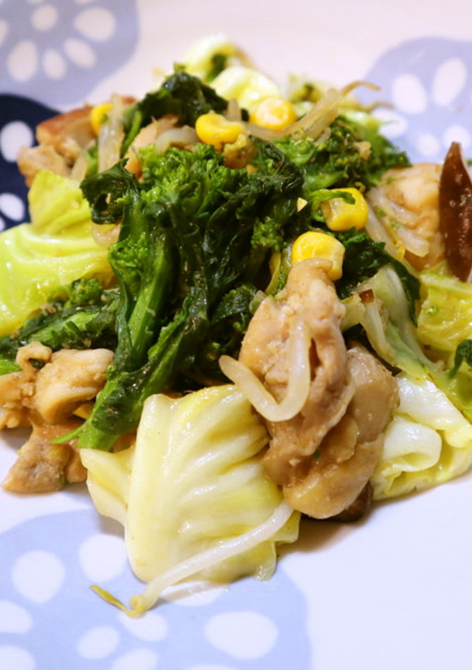 【野菜ソムリエ】花菜の野菜炒め-レシピのメイン写真