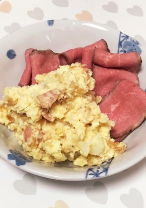 私のポテサラ☆炒め玉ねぎベーコン入り-レシピのメイン写真