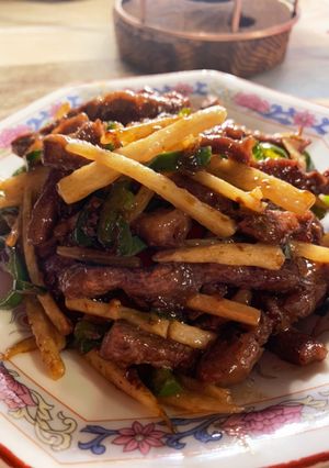 調味料2つで出来る山芋入り青椒肉絲-レシピのメイン写真