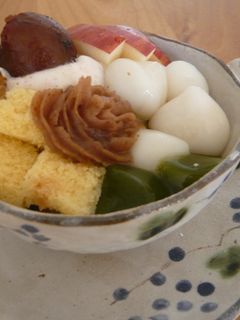 栗と抹茶の白玉パフェ-レシピのメイン写真