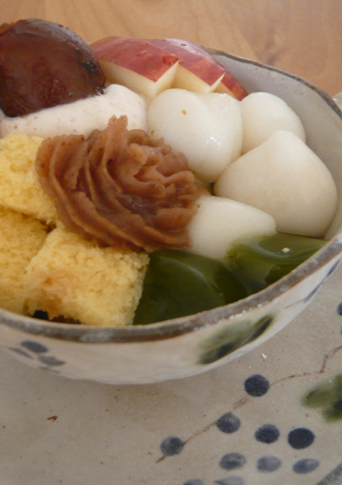 栗と抹茶の白玉パフェ-レシピのメイン写真