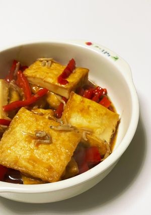 簡単！厚揚げとパプリカのおかず-レシピのメイン写真
