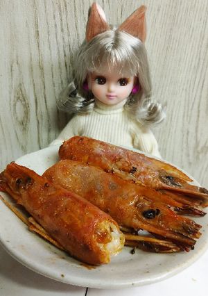 リカちゃん♡有頭えびのお頭焼きYovoY-レシピのメイン写真