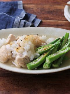 鶏とオクラの白だしおろしさっと煮-レシピのメイン写真