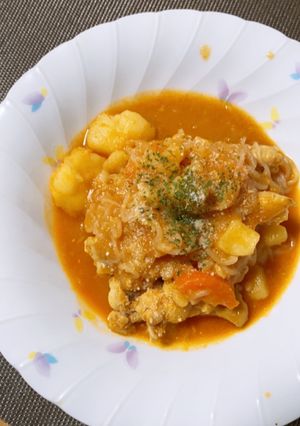 簡単！手羽元で洋風カレー肉じゃが？-レシピのメイン写真