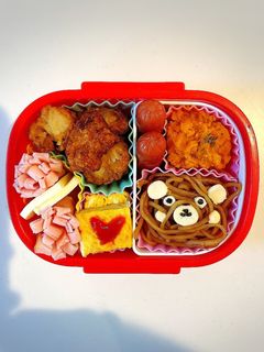 簡単!年少の幼稚園くまさんやきそば弁当-レシピのメイン写真