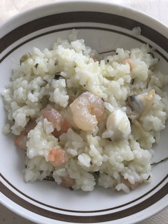 カチカチポロポロご飯を、絶品海鮮お粥に-レシピのメイン写真