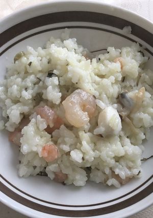 カチカチポロポロご飯を、絶品海鮮お粥に-レシピのメイン写真