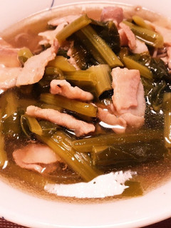寒い日に♪野沢菜と豚肉のあんかけそば-レシピのメイン写真