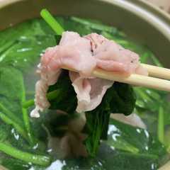 รูปของ 簡単！ほうれん草の豚しゃぶ鍋