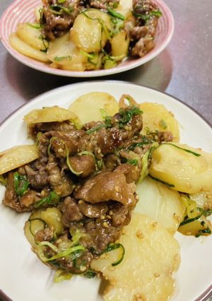 牛肉とじゃがいもの甘辛炒め-レシピのメイン写真