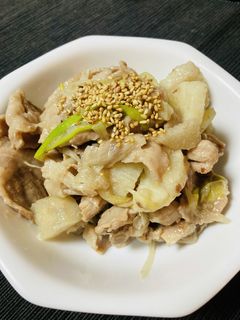 長芋と豚肉の元気炒め-レシピのメイン写真
