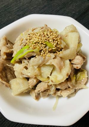 長芋と豚肉の元気炒め-レシピのメイン写真