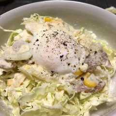 รูปของ キャベツどっさり　カルボナーラご飯