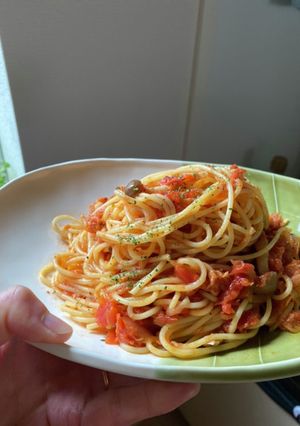 【離乳食にも】ツナとトマトのパスタ-レシピのメイン写真